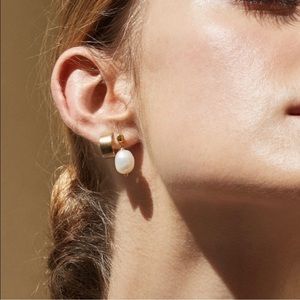 Mejuri organic Pearl Drop Earrings